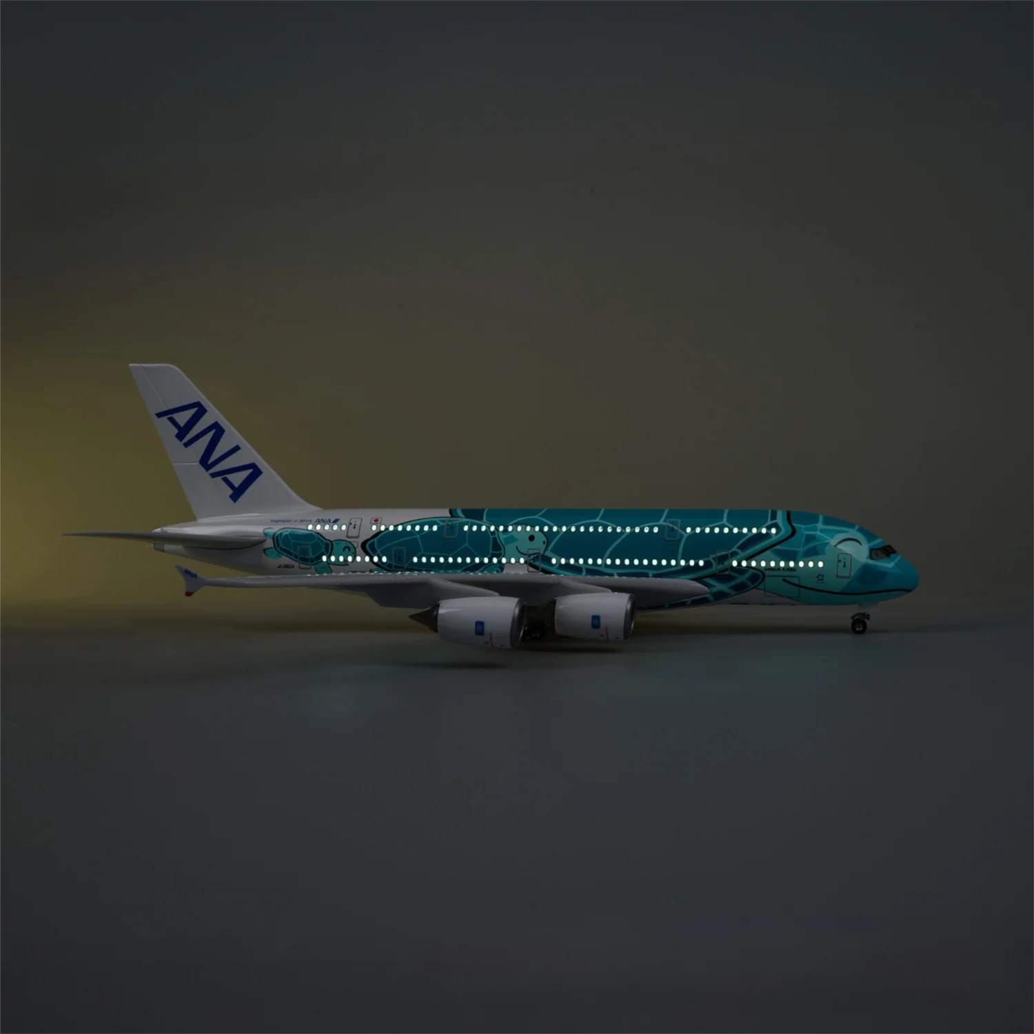 A380 ANA Japan GREEN TURTLE - SCALE 1/160 - 47CM - 18,5 IN - AIRPLANE MODEL - Image 5