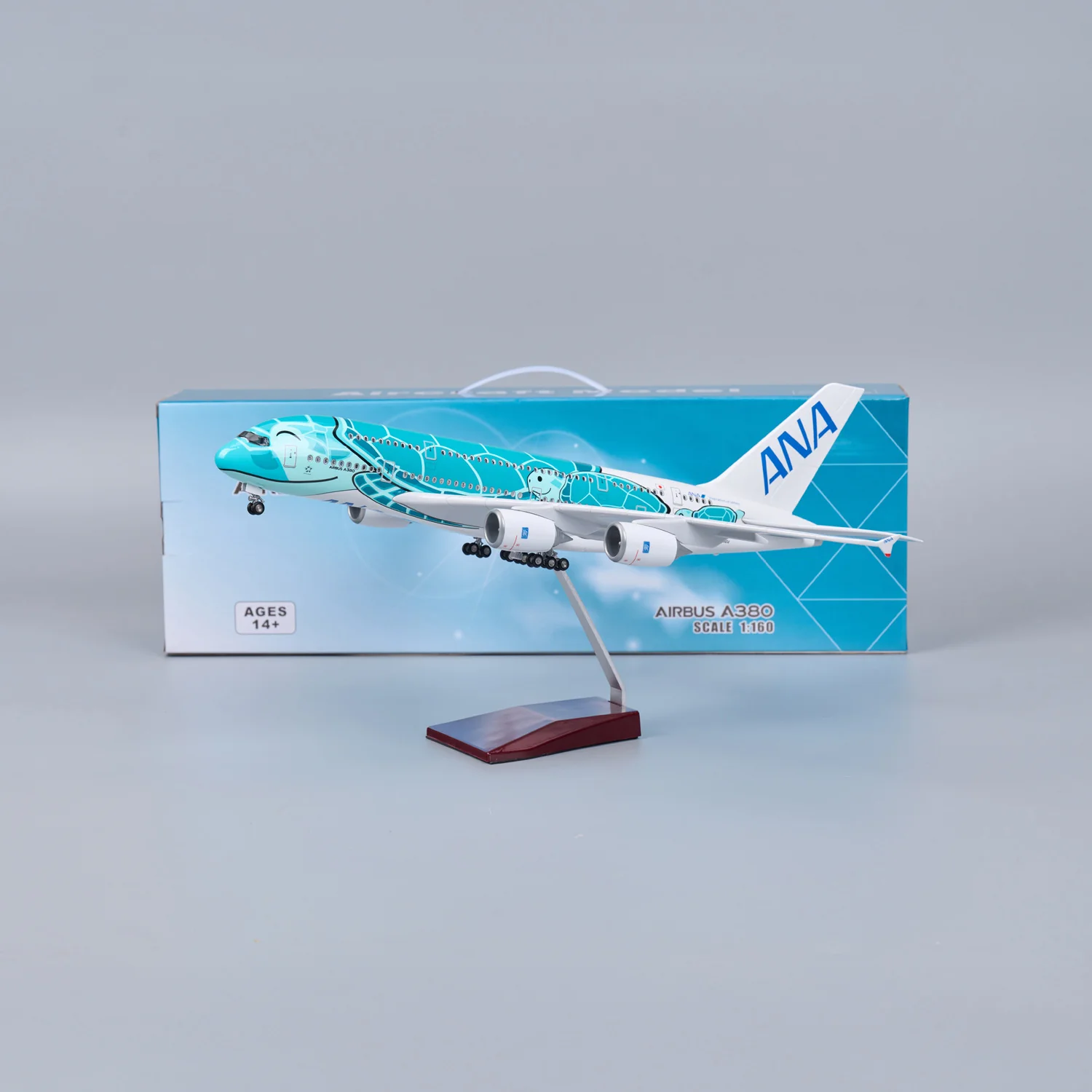 A380 ANA Japan GREEN TURTLE - SCALE 1/160 - 47CM - 18,5 IN - AIRPLANE MODEL - Image 7