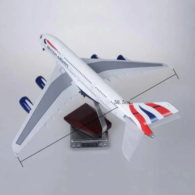 A380 British - Scale 1/160 - 47CM - 18,5 in - Airplane Model - Image 5
