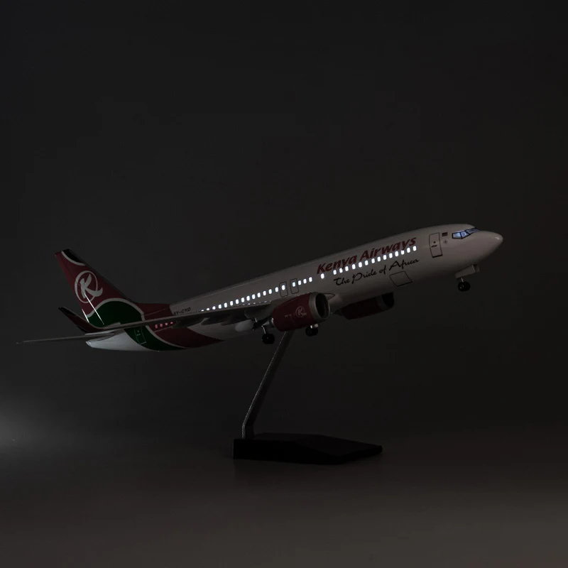 B737-700 KENYA AIRWAYS - SCALE 1/80 - 47CM - 18.5 IN - AIRPLANE MODEL - Image 3