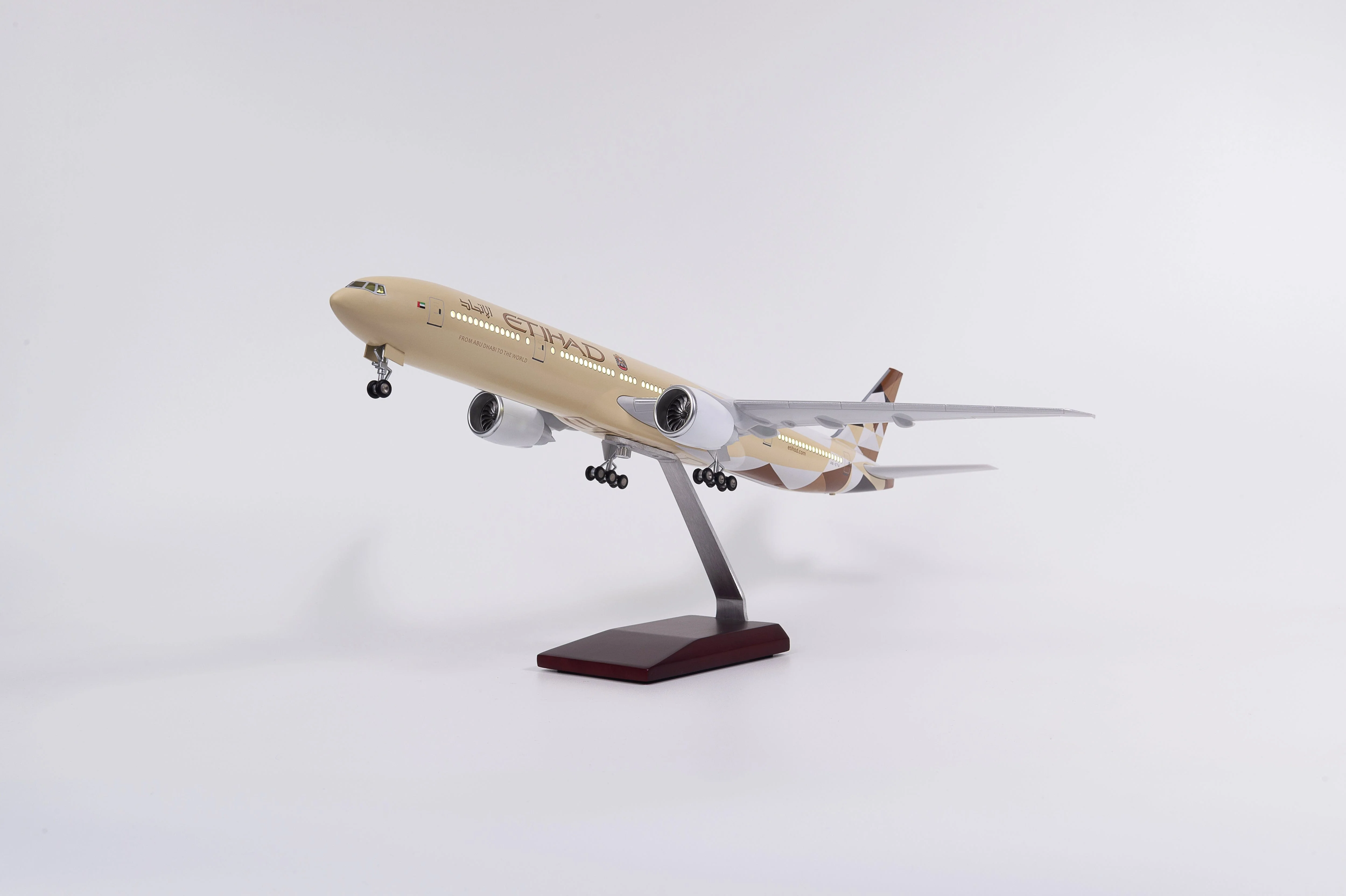 B777 ETIHAD - Scale 1/157 - 47CM - 18.5in - Airplane Model - Image 3