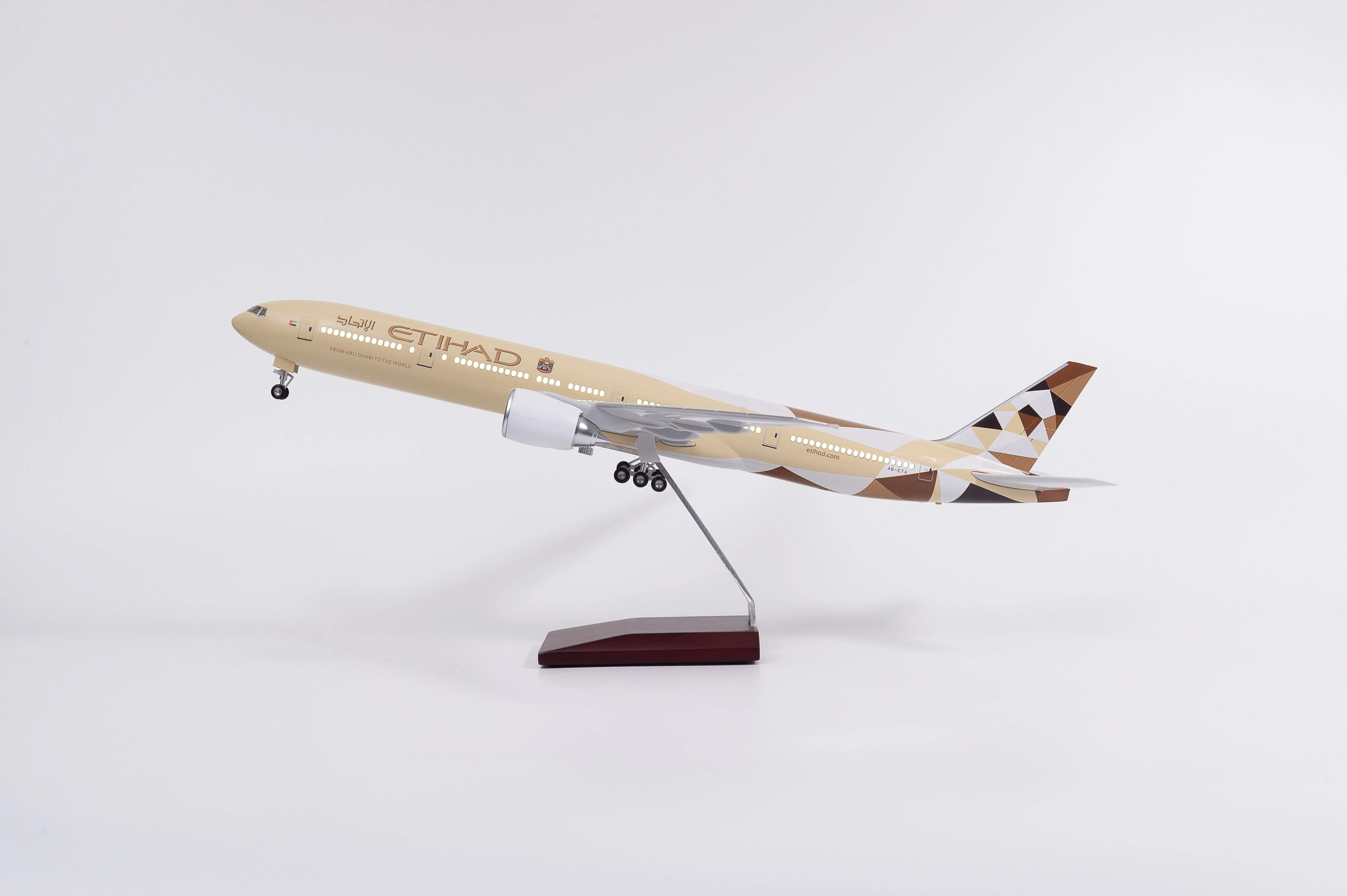 B777 ETIHAD - Scale 1/157 - 47CM - 18.5in - Airplane Model - Image 5