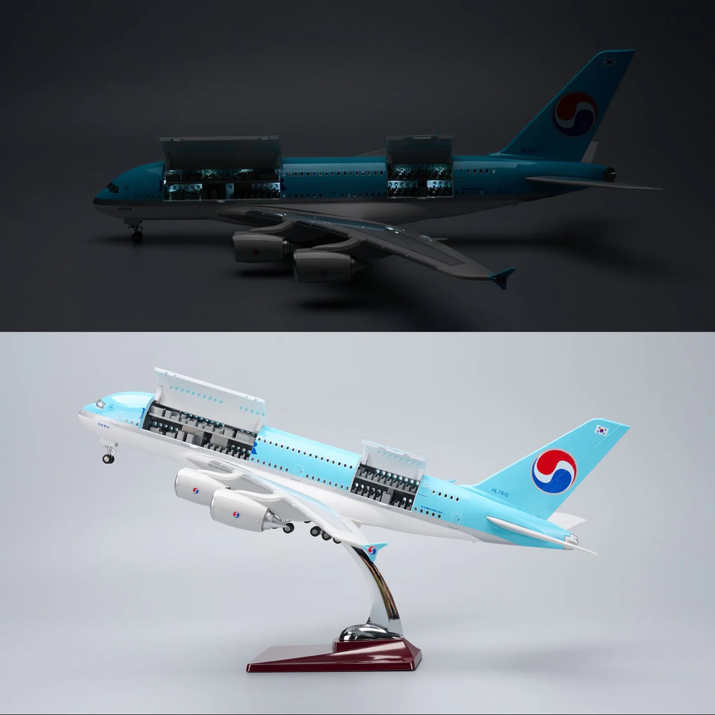 Korean Air Airbus A380 1:160 – 45.5 cm / 17.9 in – Opening Cabin Interior - Image 7