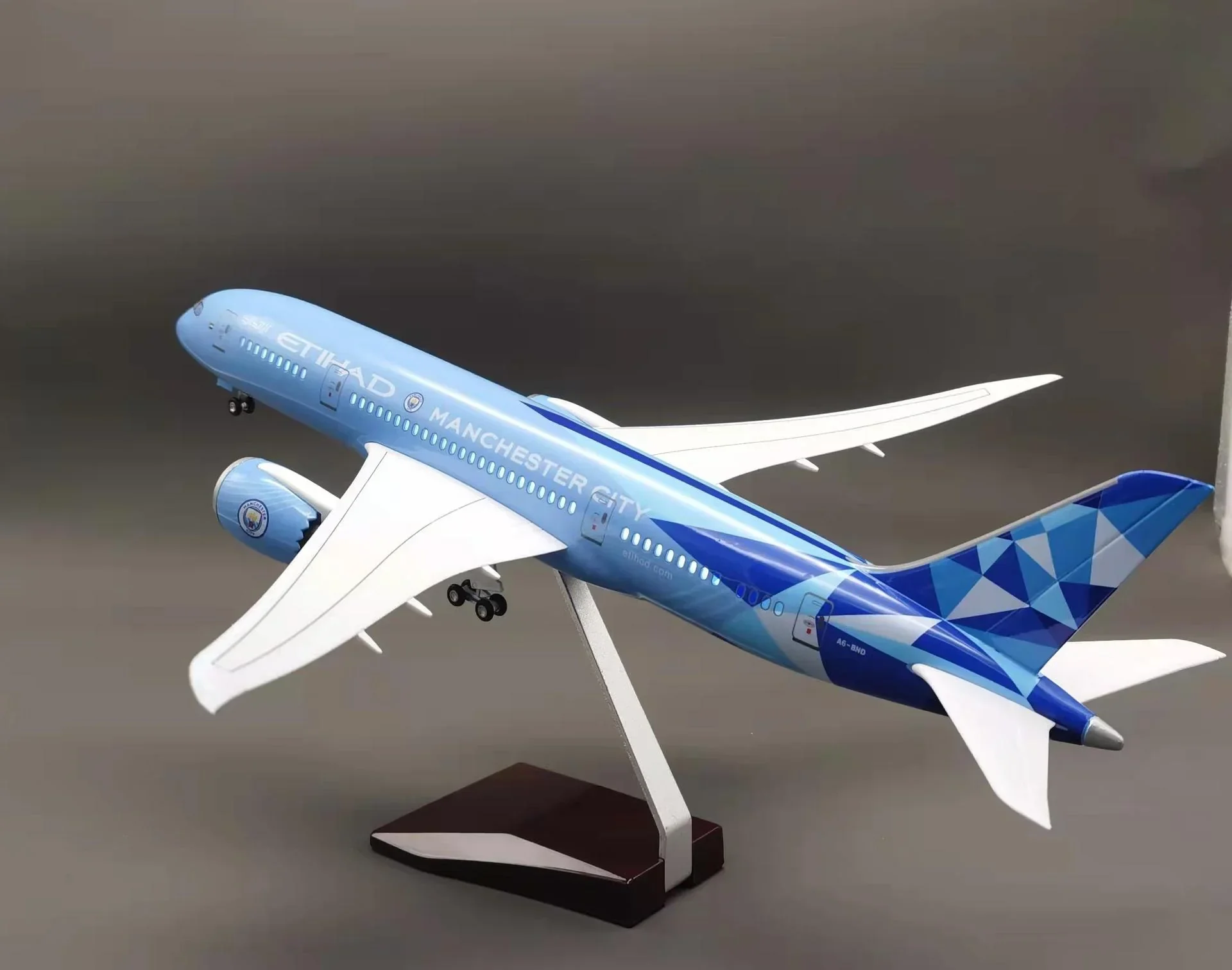 B787 Manchester City - Etihad - Scale 1/130 - 43cm - 16.9 in - Airplane Model - Image 7
